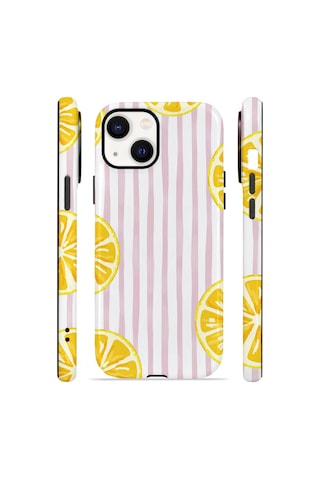 Apple iPhone Uyumlu 15 Vorian Çift Katmanlı Magsafe Kılıf Pink Lemon Window