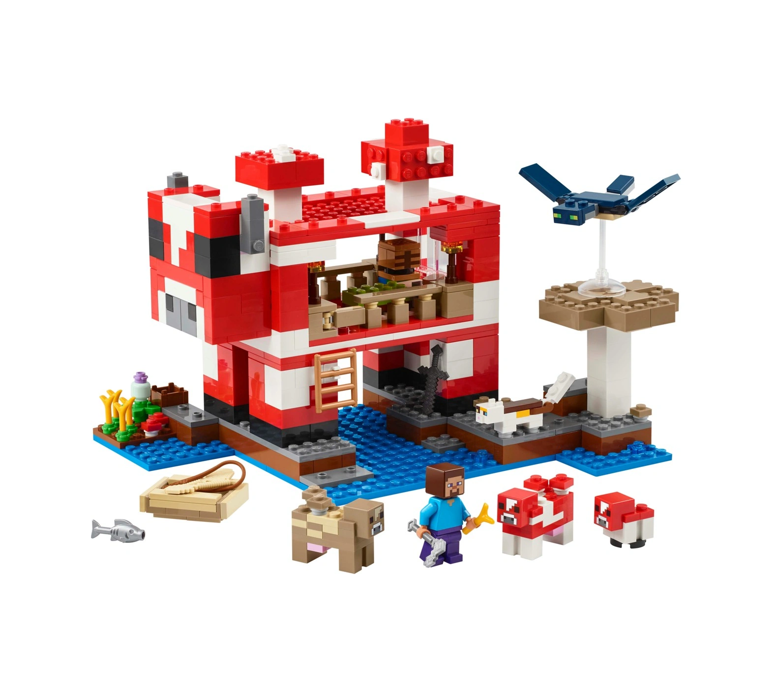 Lego 21270 Minecraft Mooshroom Evi 21270 - 8 Yaş & Üzeri Video Oyunu Seven Çocuklar İçin Yaratıcı Oyuncak Yapım Seti 500 Parça