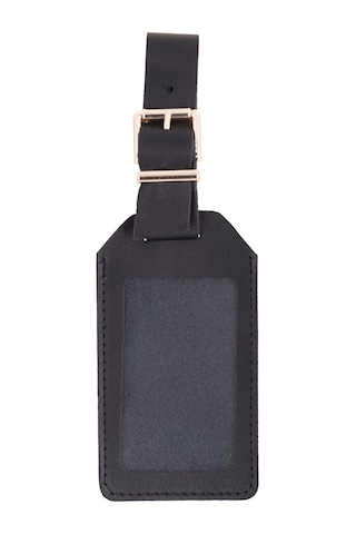 Bloominbag Bloomtag Atlas Obsidian Black Airtag Uyumlu Hakiki Deri Valiz Kimlik Etiketi Siyah