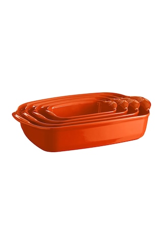Emile Henry Tart Börek Fırın Kabı Dikdörtgen 22 X 14,5 Cm Turuncu/toscane Turuncu