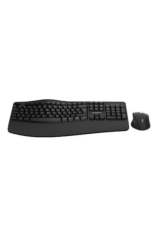 Siyah Kablosuz Ergonomik Klavye Ve Mouse Seti - Konforlu Kullanım