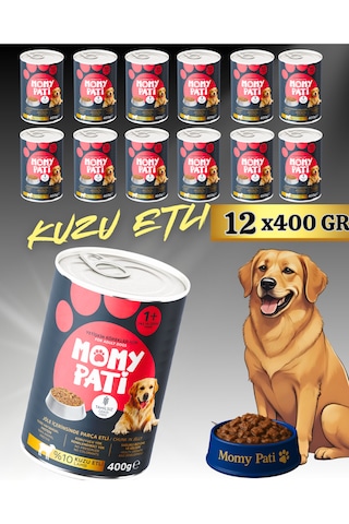 Etli Konserve Köpek Maması 400 Gr X 12 Adet Yetişkin Köpekler İçin