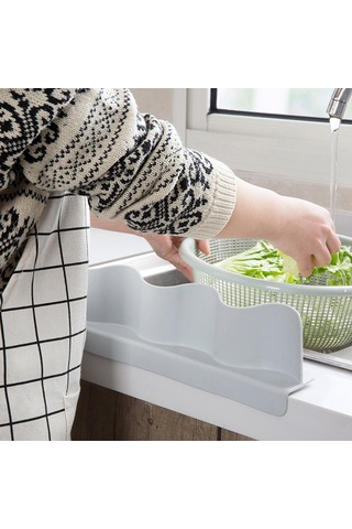 Su Sıçrama Koruması Bölme Tahtası Enayi Lavabo Lavabo Tahtası Mutfak Aletleri - Gri