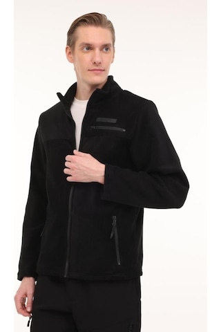 Lumberjack Chad 7sn163 4pr Siyah Fermuarlı Casual Polar Mont Spor Ceket Siyah