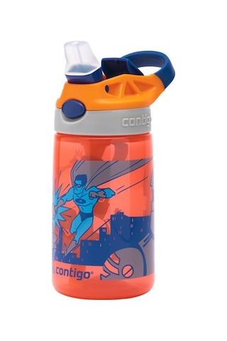 Contigo Gizmo Flip Süper Kahraman Çocuk Suluğu 420ml - Turuncu Turuncu