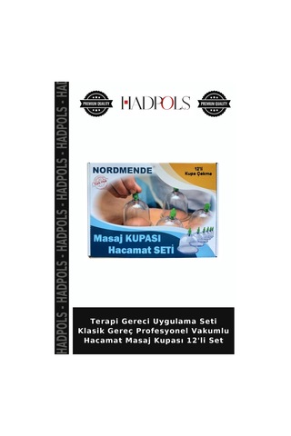 Terapi Gereci Uygulama Seti Klasik Gereç Profesyonel Vakumlu Hacamat Masaj Kupası 12'li Set Şeffaf