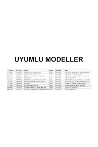 Ocak Izgara Lastiği Tampon Lastik Conta 16 Adet 155261022