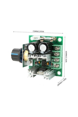 Dianziye 12v-40v 10a Pwm Dc Motor Hız Kontrolcü Modülü - Devir Ayarı, Kısa Devre Ve Ters Bağlantı Koruma, Hızlı Kablolama