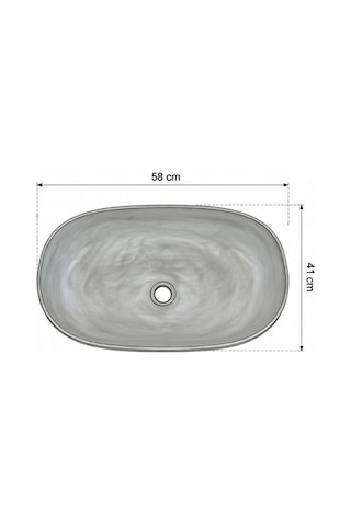 Artvit El Yapımı Tezgah Üstü Lavabo - L2000055 Gri