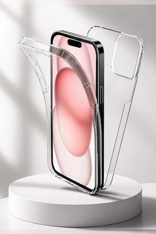 Apple, Uyumlu iPhone X Çift Taraflı Silikon Kılıf Şeffaf