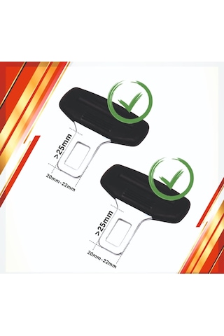 Tüm Araçlara Uyumlu Kalın Metal Emniyet Kemer Tokasi 2 Adet