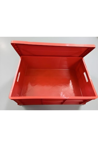 Kapaklı Plastik Kasa 600 400 200 Kırmızı