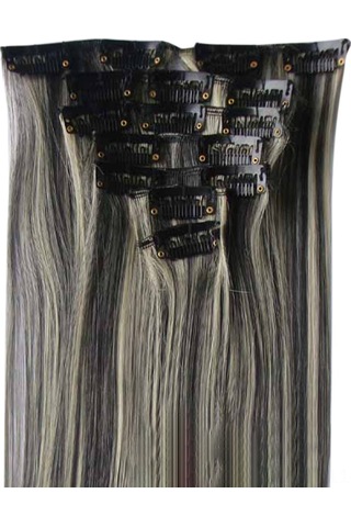 Mufunye Günlük Ve Özel Günler İçin Yüksek Sıcaklık Lifli Saç Uzatma Seti 8 Renk Seçeneği