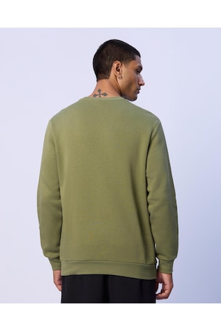 Kappa Antonio Erkek Yeşil Regular Sweatshirt