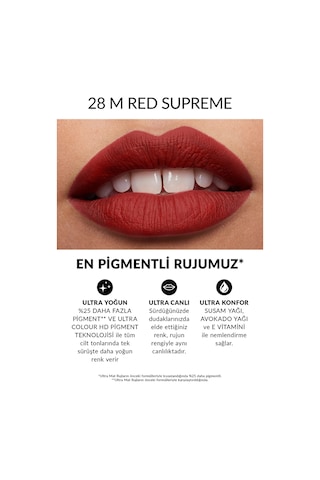 Avon Ultra Mat Ruj Red Supreme