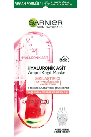 Garnier Hyaluronik Asit Sıkılaştırıcı Ampul Kağıt Maske 15 Gr