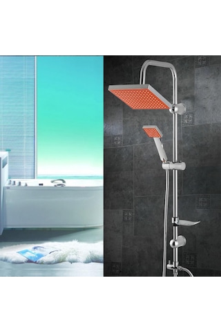 Vilas Sempre Orange Robot Yağmurlama Tepe Duş Seti Krom