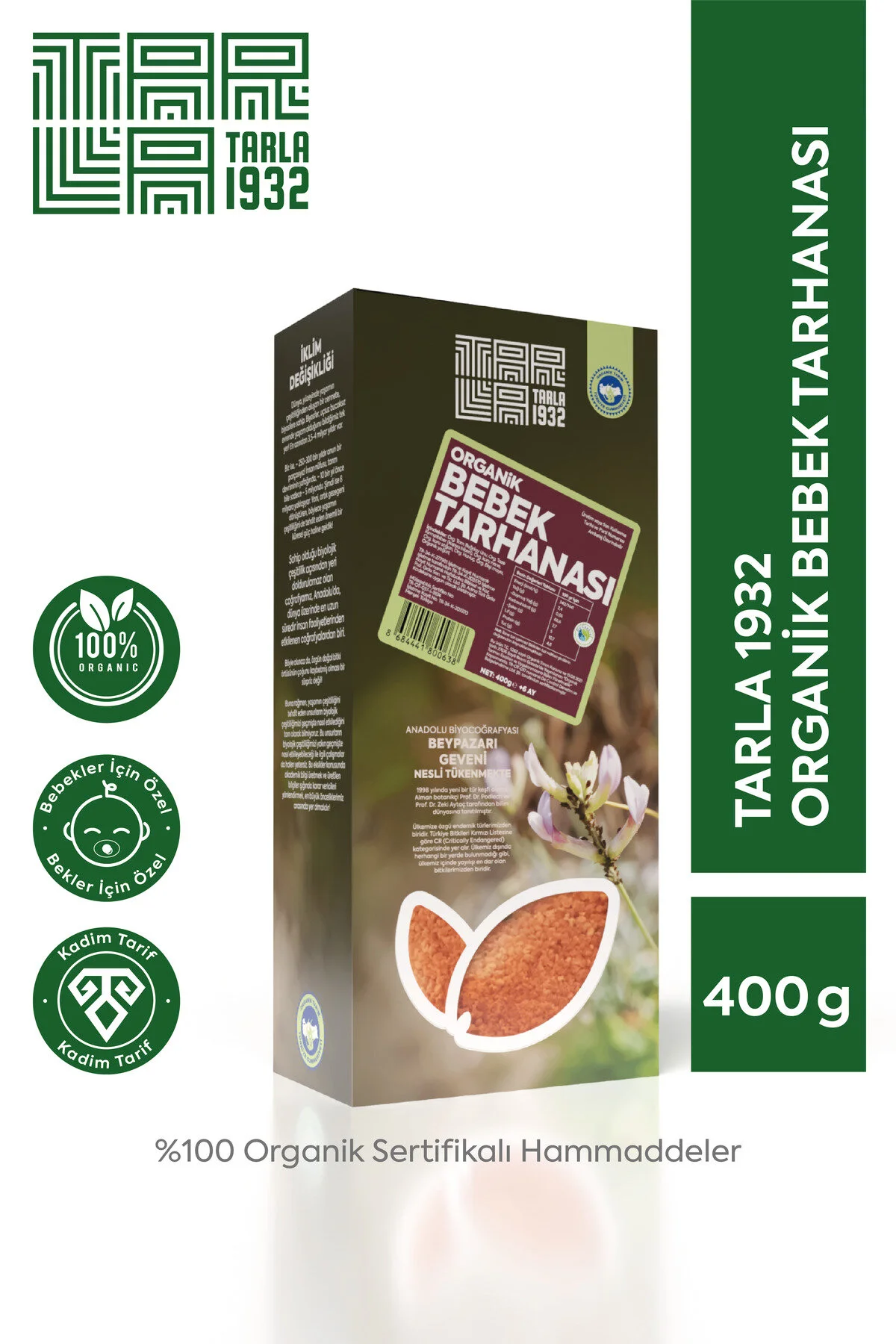 Tarla 1932 Organik Bebek Tarhanası 400 Gr