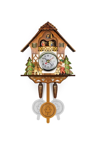 Qingmipy Ahşap Kukuk Saati - Ev Dekoru Olarak Gömlek Odası Duvar Saati, Kolay Kurulum, Dayanıklı Malzeme İle Yapıldı Çok Renki