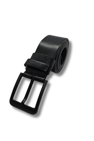 Tarzbu Hakiki Deri Premium Erkek Kemer, Siyah Manda Derisi, 4.5 Cm Genişlik, Çelik Toka, Klasik Tasarım Tarz6zbw5sh Siyah