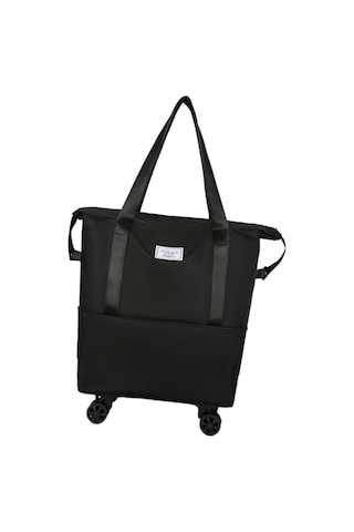 Homyl Katlanabilir Seyahat Çantası Tekerlekli Genişletilebilir El Siyah Tekli Genişlet