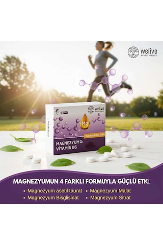 Magnezyum & Vitamin B6 Takviye Edici Gıda 60 Tablet - Enerji Desteği, Kas Ve Sinir Sağlığı