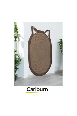 Özel Üretim Zemin Dostu Kaymaz %100 Doğal Jüt İp Dekoratif Kedi Kulaklı Tırmalama Paspası 40x70cm