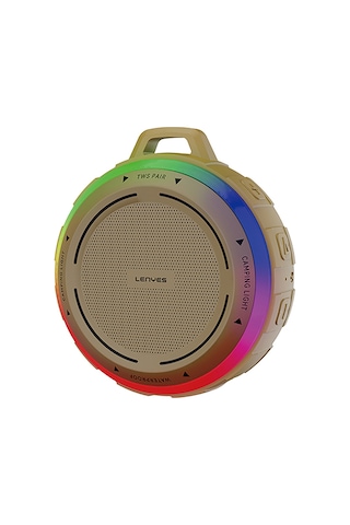 Lenyes S223 Rgb Işıklı Askı Aparatlı Mini Bluetooth Speaker Hoparlör V5.3 Sarı