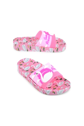 Gezer Kız Çocuk Yazlık Islak Zeminde Kullanıma Uygun Rahat Taban Ev Bahçe Plaj Havuz Terlik PEMBE