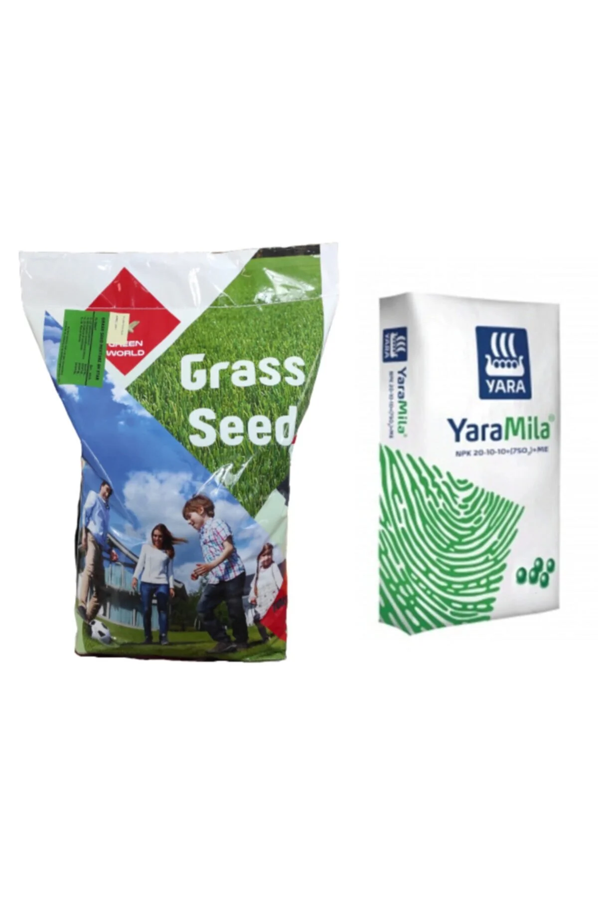 M.k. Yayla Tohumculuk 4'lü Star Karışım Ithal Çim Tohumu - 5 Kg + Çim Gübresi - 5 Kg 1 Adet