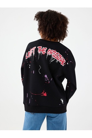 LOFT Relax Fit Kadın Sweatshirt Siyah