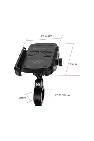M9 Motosiklet Kablosuz Şarj Cep Telefonu Braketi 15w Navigasyon Braketi 001