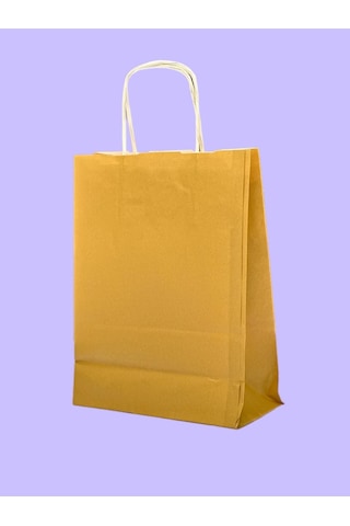 1.kalite 18x8x24cm 1 Li Yağ Yeşili Renkli Kraft Kağıt Çanta Hediye Poşeti Hediye Paketi Kraft Çanta