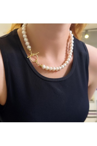 Stela Mayorka İnci Gümüş Kolye