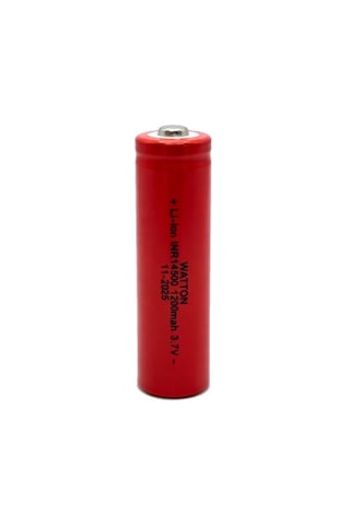 Watton Wt-14500 1200mah 3.7v Li-ion Şarj Edilebilir Pil - Kırmızı