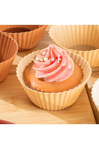 Perotti 16309 Silikon 6'lı Mini Kek Kalıbı Muffin Kek Kalıbı