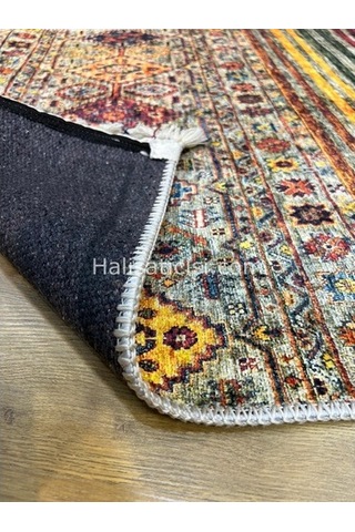 Salerno Çamaşır Makinesinde Yıkanabilir Kilim Halı Hs1017 Çok Renkli