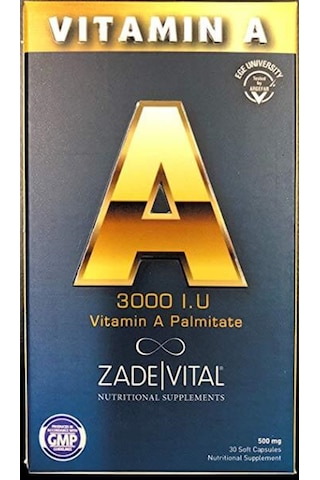Zade Vital A Vitamini Blister 30 Kapsül