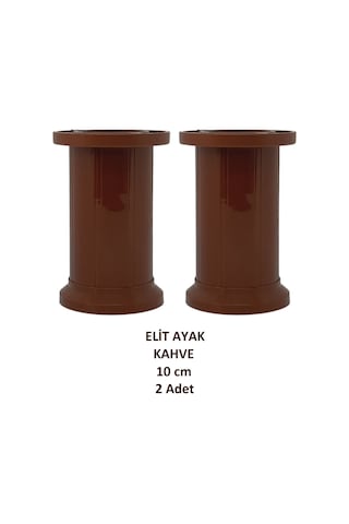 Elit Ayak, 10 Cm Kahverengi Baza, Yatak, Koltuk, Masa, Kanepe Ayağı 2 Adet Kahverengi