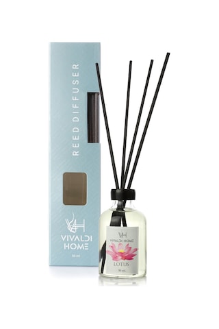 Vivaldi Home Lotus Çiçeği Çubuklu Oda Kokusu Esansiyel Uçucu Yağ 50 ML