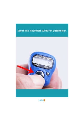 Ergonomik Silikon Yüzük Zikirmatik Sayacı Çok Renkli