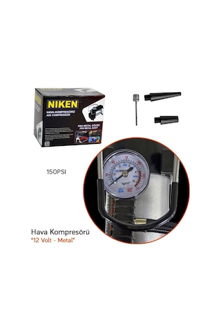 Niken Hava Kompresörü 150 Psi Metal Gövde