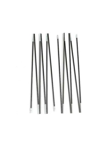 Ganzhoushop Y8245-3 Kamp Hallow-3.9m Elyaf Direği Değiştirme Çubuğu Cam Çadır Çadır Vw Siyah