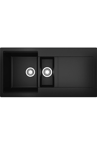 Teka Clivo 60 B-tq Plus 1,5 Gözlü Siyah Granit Mutfak Eviyesi Siyah