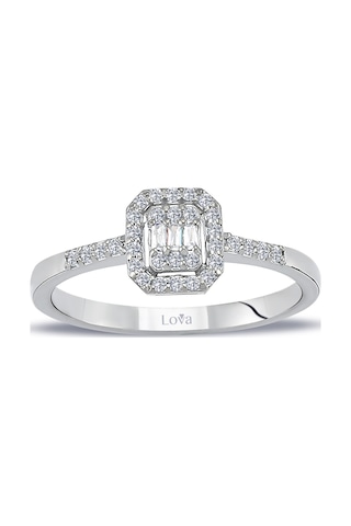 Lova 0,22 Karat Baget Pırlanta Yüzük - 1040518