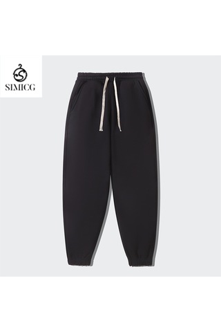 Erkek Düz Renk Spor Pantolon Günlük Pantolon Siyah