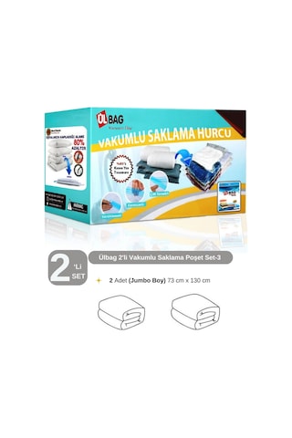 2'li Vakumlu Hurç Seti-2 Baza Altı Yorgan Boy 73 Cm X 130 Cm Baza Altı Yorgan Şeffaf