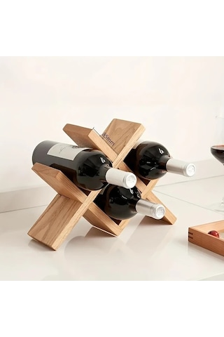 Maxaccess Avrupa Tarzı Ahşap Şarap Rafı: Çoklu Şişe Yuvası, Ev Dekorasyonu İçin