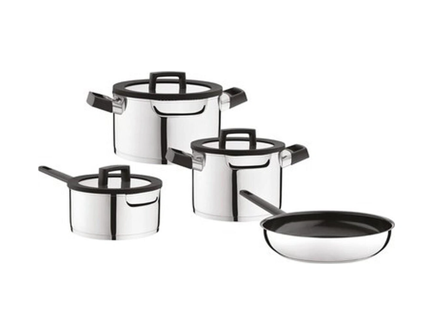 Berghoff Essentials 7 Parça 18/10 Paslanmaz Çelik Tencere Seti Bakır - Siyah