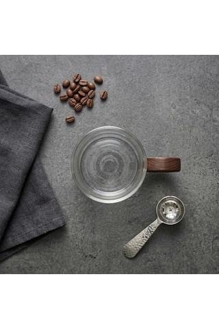 1 Adet Akasya Ahşap Kulplu Borosilikat Cam Kupa - 220 Ml, 300 Ml Ve 400 Ml Boy Seçenekleriyle, Isıya Dayanıklı Düz Ve Çizgili Tasarım Lüks Kahve, Çay Ve Espresso Bardağı Düz 300 Ml Açık Ahşap